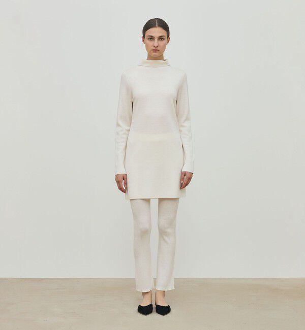 DES PRES「ウーステッドウールファインリブ タートルネックワンピース」|ワンピース|