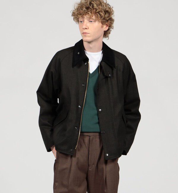 TOMORROWLAND MENS「【別注】Barbour TRASPORT ウールブルゾン DORMEIUL」|ブルゾン・スタジャン|