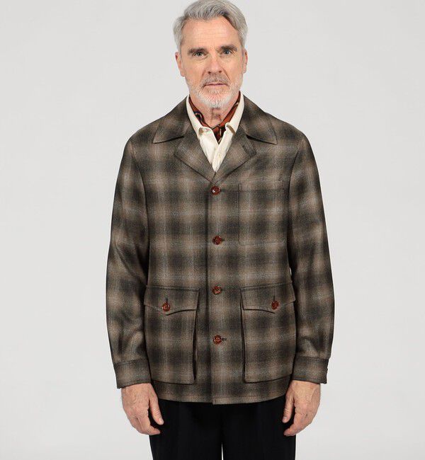 TOMORROWLAND MENS「ウールカシミヤシルク ダブルポケット シャツジャケット SILKAIR LORO PIANA」|ブルゾン・スタジャン|