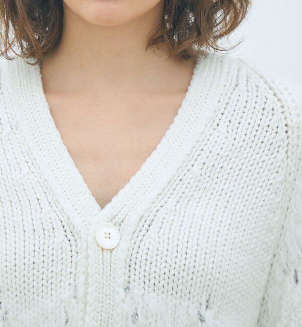 MACPHEE「アイレットシャギー Vネックカーディガン」|カーディガン|