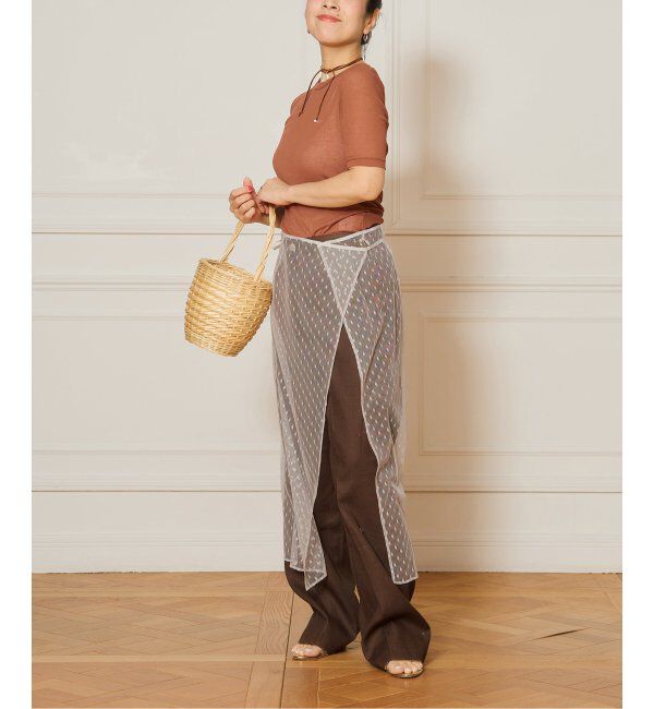 IENA LA BOUCLE「《追加》IENA LA BOUCLE 水撚りガスフライス半袖プルオーバー」|Tシャツ・カットソー|