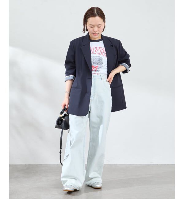 U by SPICK&SPAN「レースボンディングオーバージャケット」|テーラードジャケット|