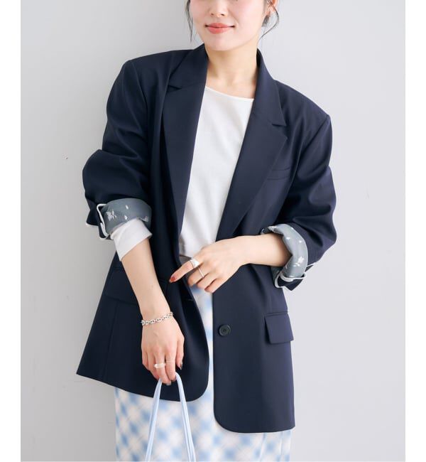 U by SPICK&SPAN「レースボンディングオーバージャケット」|テーラードジャケット|