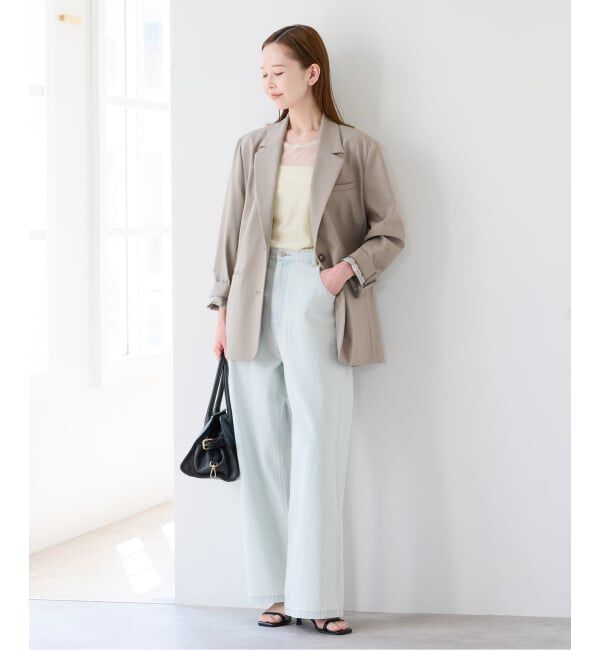 U by SPICK&SPAN「レースボンディングオーバージャケット」|テーラードジャケット|