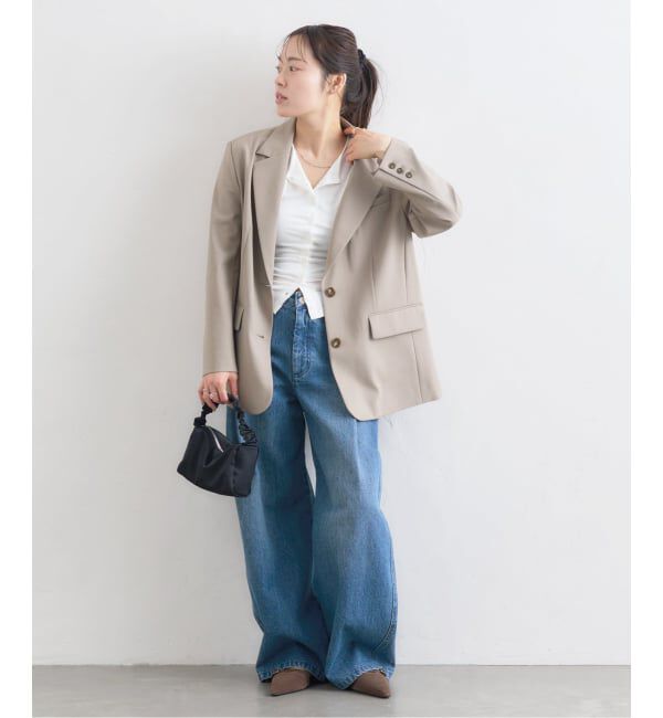 U by SPICK&SPAN「レースボンディングオーバージャケット」|テーラードジャケット|