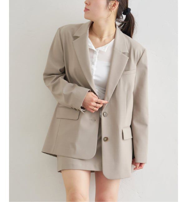 U by SPICK&SPAN「レースボンディングオーバージャケット」|テーラードジャケット|