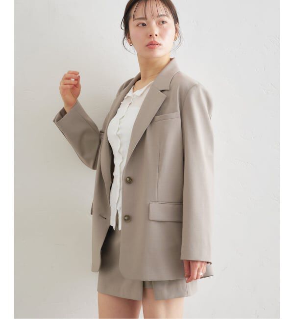 U by SPICK&SPAN「レースボンディングオーバージャケット」|テーラードジャケット|