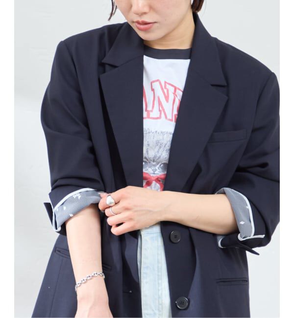 U by SPICK&SPAN「レースボンディングオーバージャケット」|テーラードジャケット|