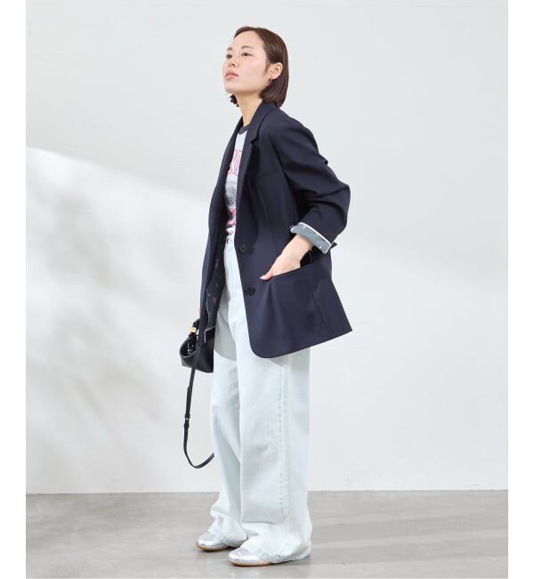 U by SPICK&SPAN「レースボンディングオーバージャケット」|テーラードジャケット|