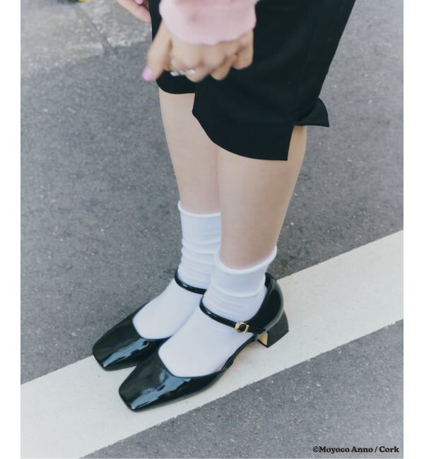  「LE TALON&times;HAPPY MANIA4.5cmスクエアセパレートパンプス」|パンプス|