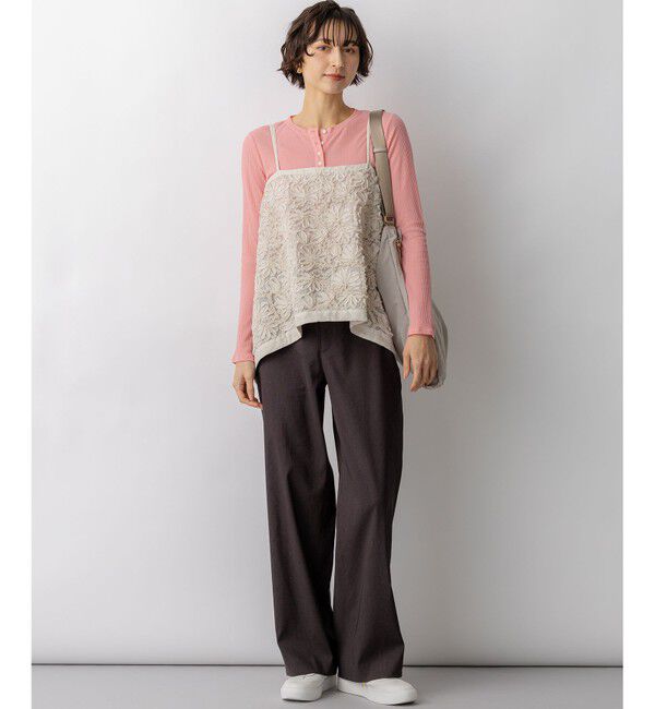 23区「リボンエンブロイダリー キャミソール」|キャミソール|