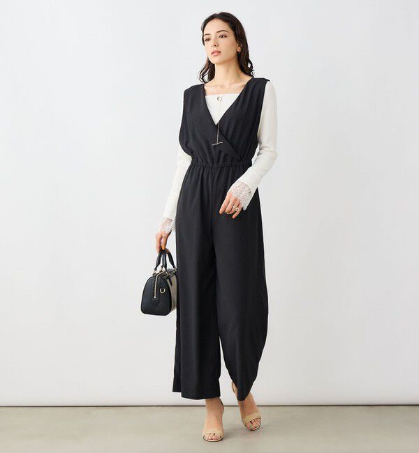 NOLLEY'S sophi「ウォッシャブルバックサテンサロペット」|オールインワン|