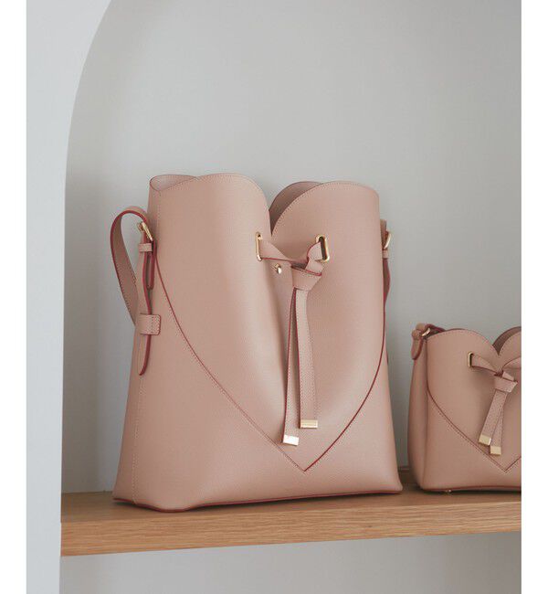 VIS「【A4収納】ハートカットバッグ(ラージサイズ)/追加」|ショルダー・メッセンジャー|ピンク(63)