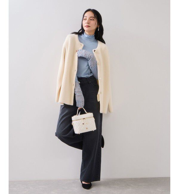 VIS「袖クシュクシュハイネックテレコインナープルオーバー/静電気防止・イージーケア」|Tシャツ・カットソー|