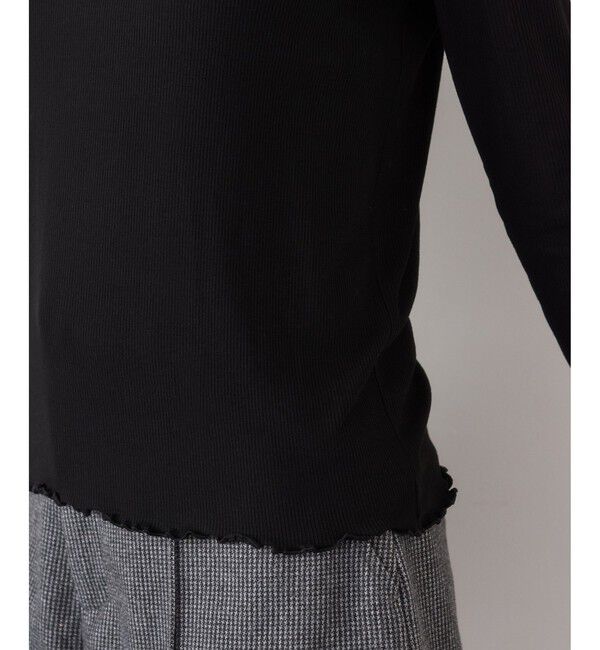 VIS「袖クシュクシュハイネックテレコインナープルオーバー/静電気防止・イージーケア」|Tシャツ・カットソー|