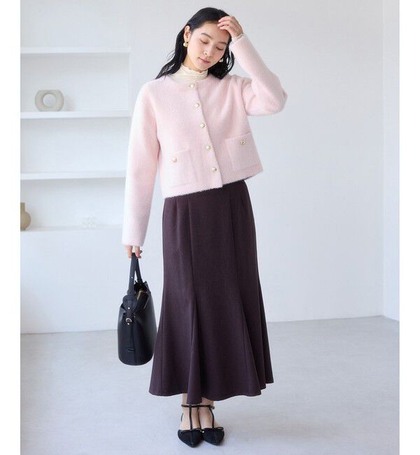 VIS「袖クシュクシュハイネックテレコインナープルオーバー/静電気防止・イージーケア」|Tシャツ・カットソー|