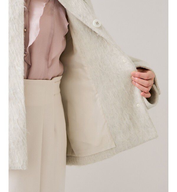 VIS「【アウター総選挙1位】ビッグカラーモモンガシャギーショートコート」|ブルゾン・スタジャン|