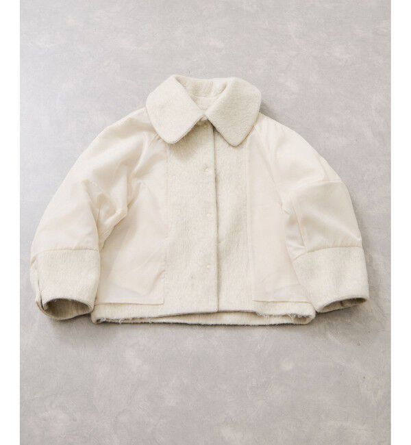 VIS「【アウター総選挙1位】ビッグカラーモモンガシャギーショートコート」|ブルゾン・スタジャン|