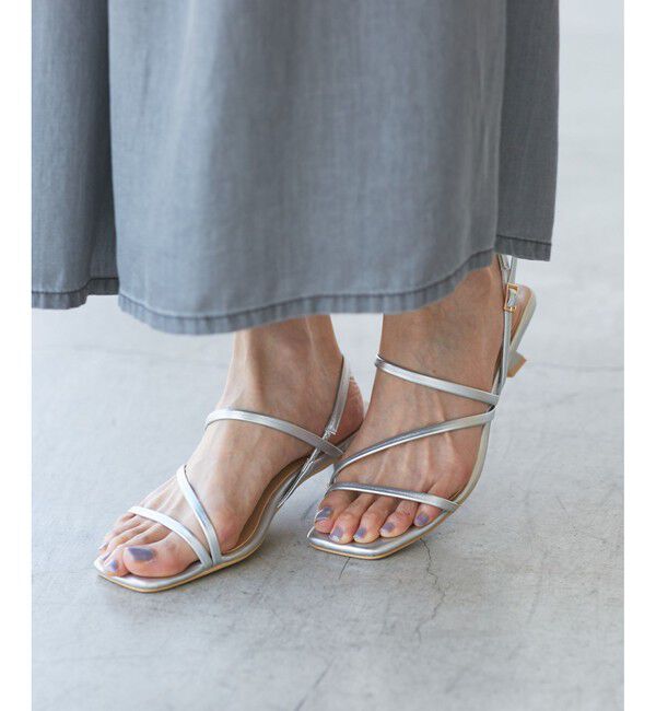 ROPE PICNIC PASSAGE「ナローストラップキトゥンヒールサンダル」|サンダル|