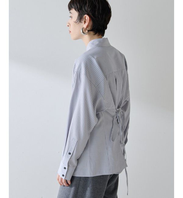 THE PAUSE「【THE PAUSE】ストライプシェイプシャツ」|シャツ・ブラウス|