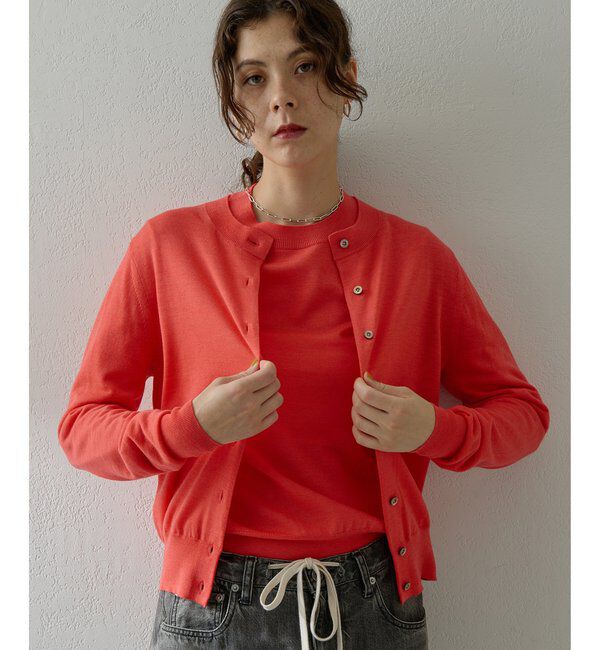  「16GWOOLテンジクカーディガン」|ニット・セーター|オレンジ