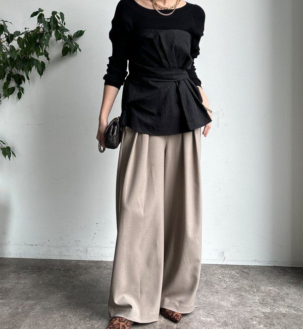  「メランジタックワイドパンツ」|チノ|