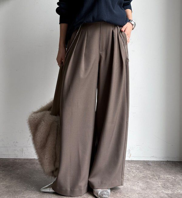  「メランジタックワイドパンツ」|チノ|