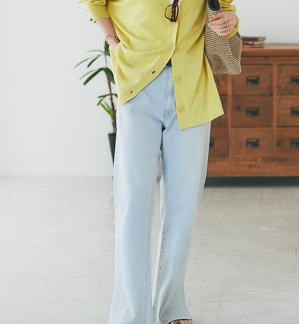  「【全骨格美脚見え！】slit DENIM」|デニム|