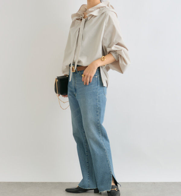  「【全骨格美脚見え！】slit DENIM」|デニム|