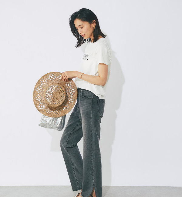  「【全骨格美脚見え！】slit DENIM」|デニム|