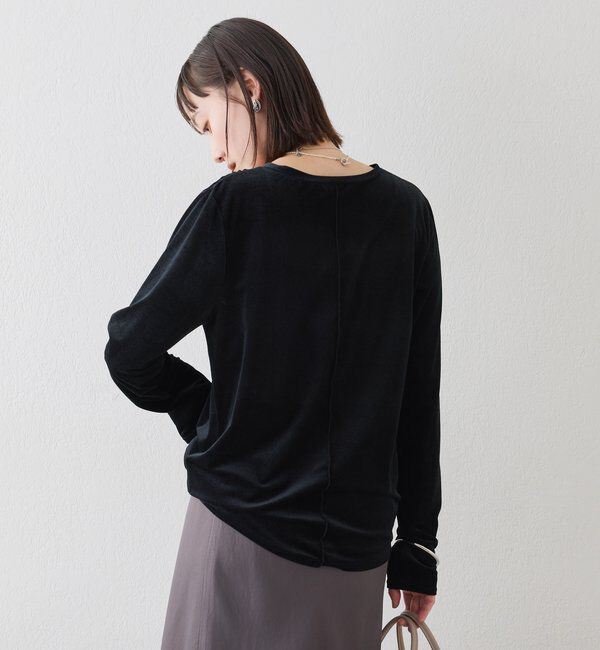  「【1枚でも様になる】シアーベロアロンT」|Tシャツ・カットソー|