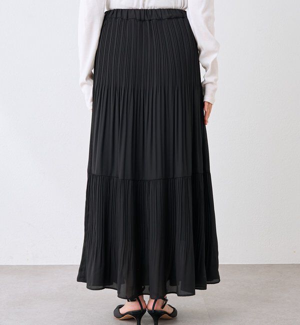  「【上品見え】ティアードプリーツスカート」|スカート|