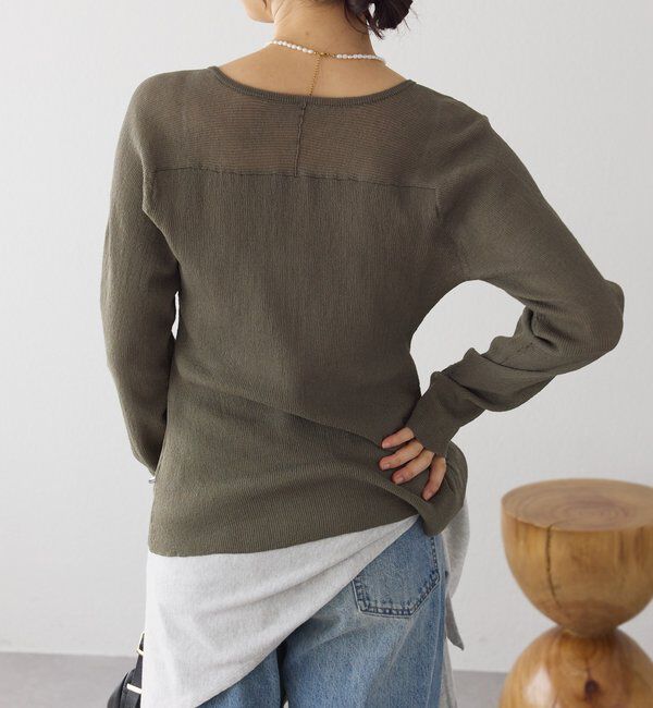  「【抜け感】ZIPリブニットカーディガン」|カーディガン|