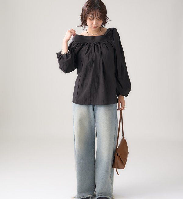  「肩リボンオフショルブラウス」|シャツ・ブラウス|