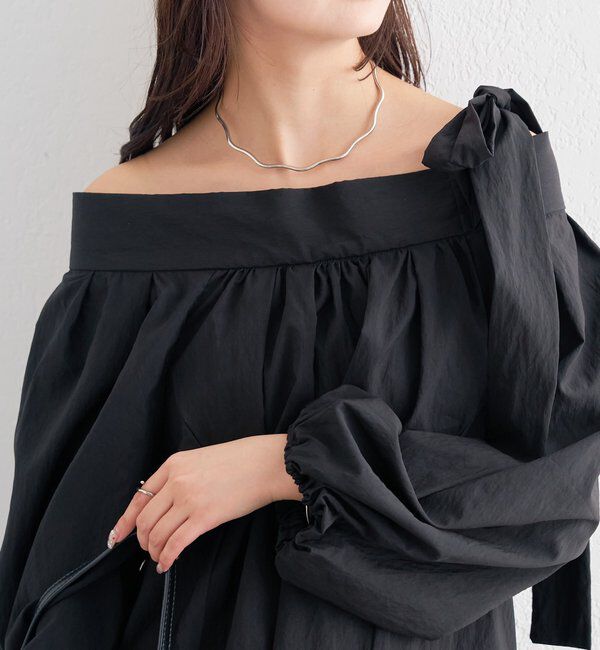  「肩リボンオフショルブラウス」|シャツ・ブラウス|