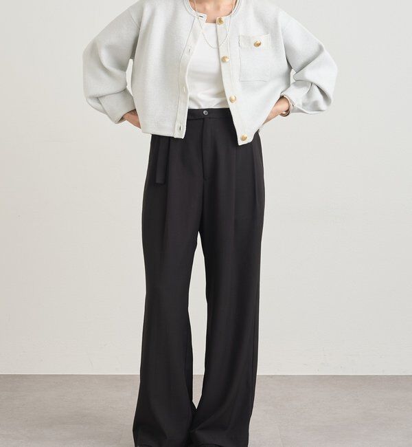  「ダブルタックワイドパンツ」|チノ|