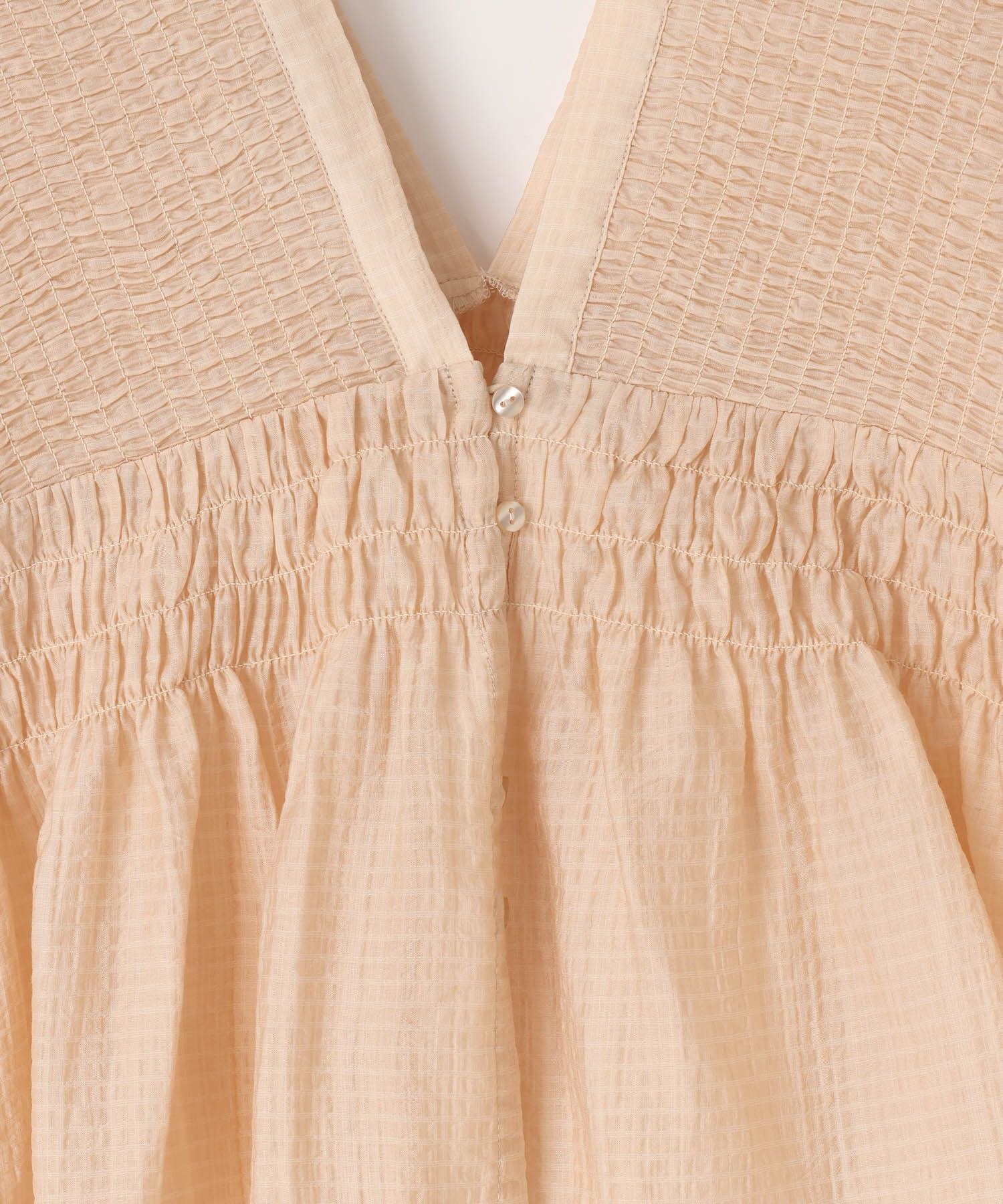 LOWRYS FARM「ヨウリュウシャーリングショートフレンチスリーブ」|シャツ・ブラウス|