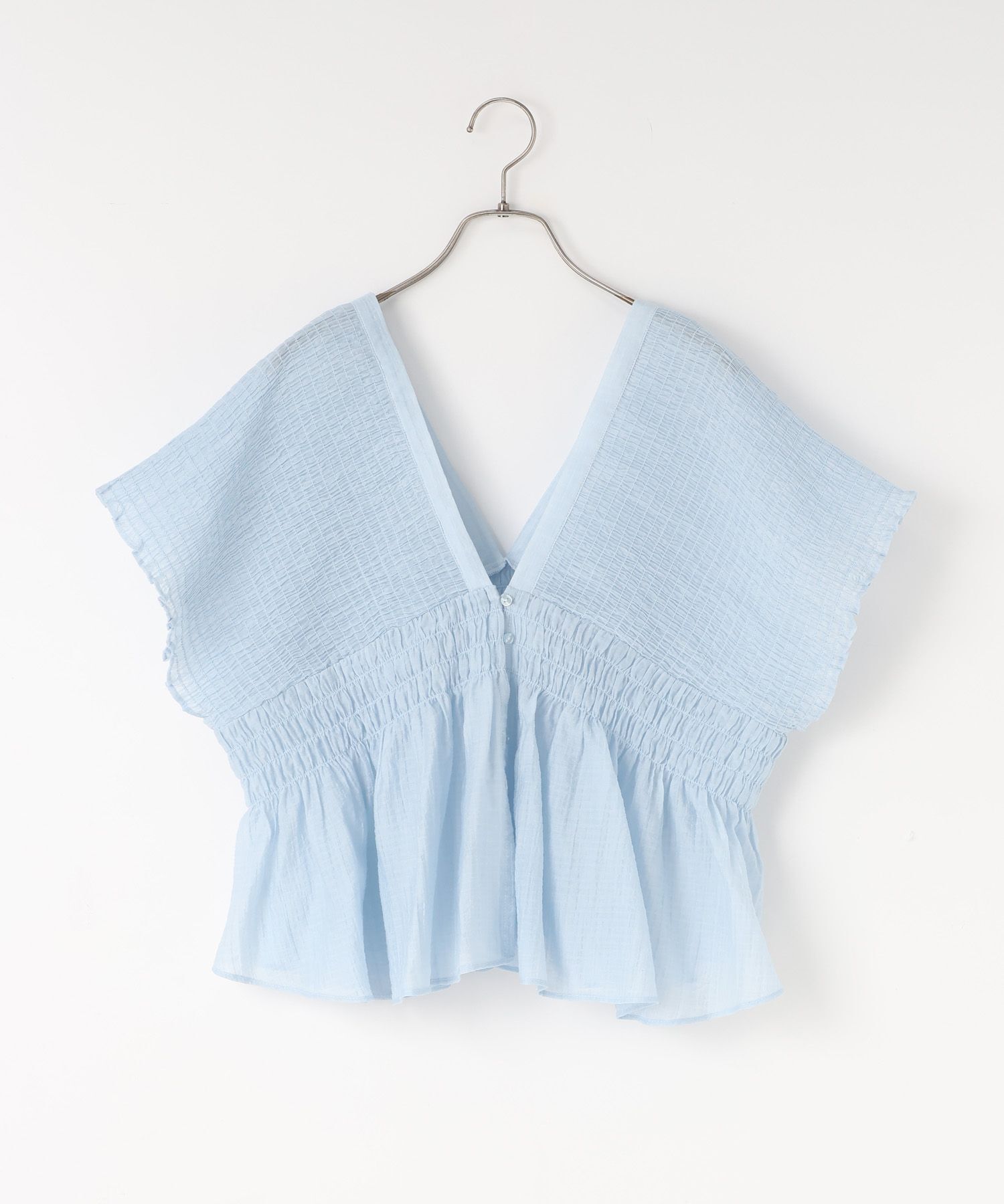 LOWRYS FARM「ヨウリュウシャーリングショートフレンチスリーブ」|シャツ・ブラウス|