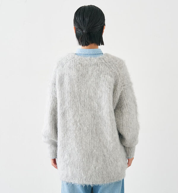 collex「ヘアリー畦編みカーディガン」|カーディガン|