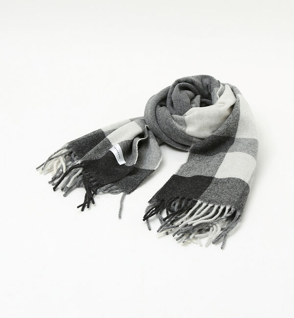 ABAHOUSE「イタリア製 ウール&times;カシミヤ チェック柄 マフラー 50&times;190」|マフラー|