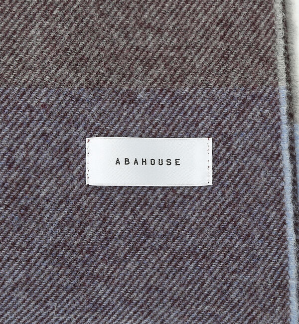 ABAHOUSE「イタリア製 ウール&times;カシミヤ チェック柄 マフラー 50&times;190」|マフラー|