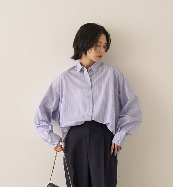 Rouge vif「バックドレープストライプシャツ」|シャツ・ブラウス|