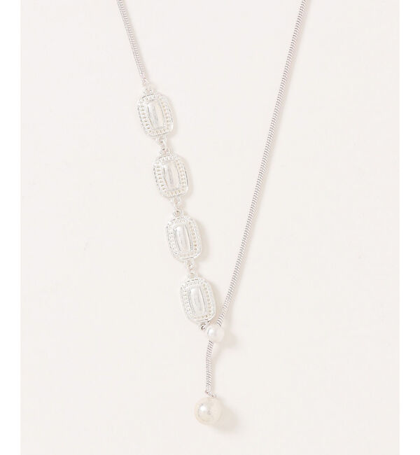 qualite「アンティークパーツラリエット」|ネックレス|シルバー