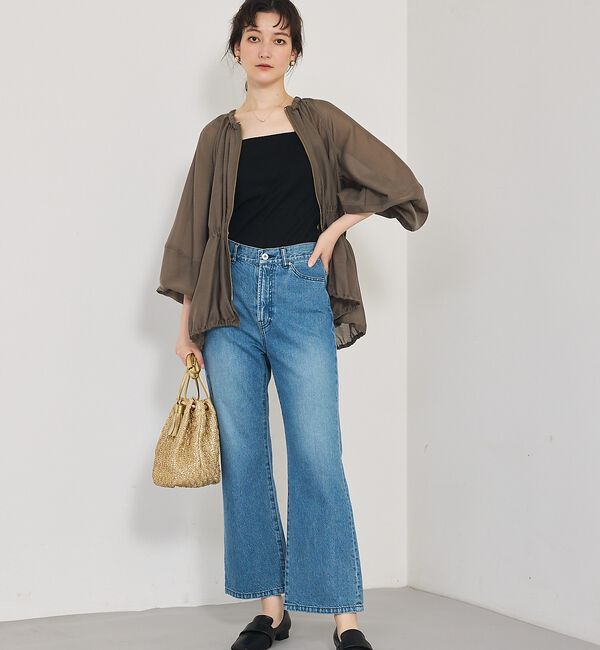 qualite「ラウンドスリーブギャザーブルゾン」|ブルゾン・スタジャン|