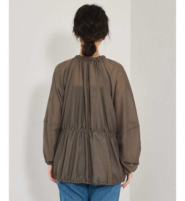 qualite「ラウンドスリーブギャザーブルゾン」|ブルゾン・スタジャン|