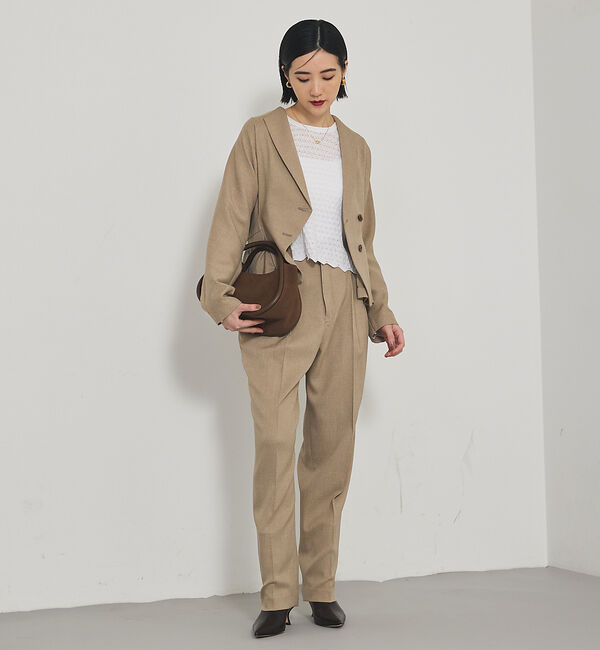 qualite「【セットアップ対応】ツイードタックテーパード」|その他|