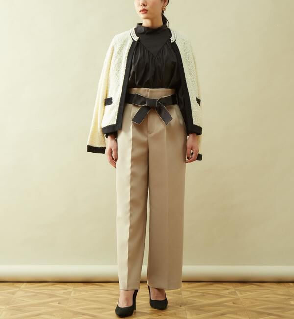  「20THボリュームパールニットジャケット」|カーディガン|