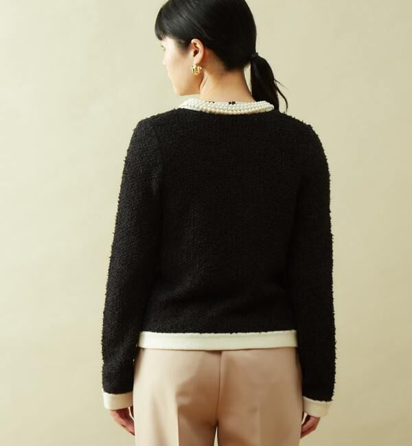  「20THボリュームパールニットジャケット」|カーディガン|