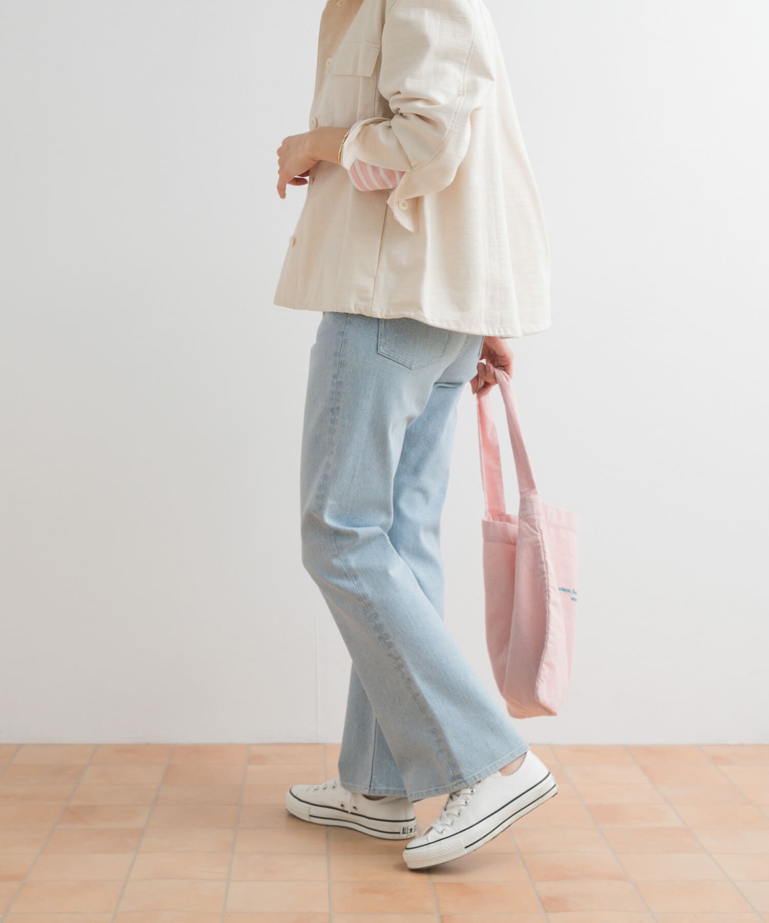 URBAN RESEARCH DOORS「ストレッチフレアデニムパンツ」|デニム|