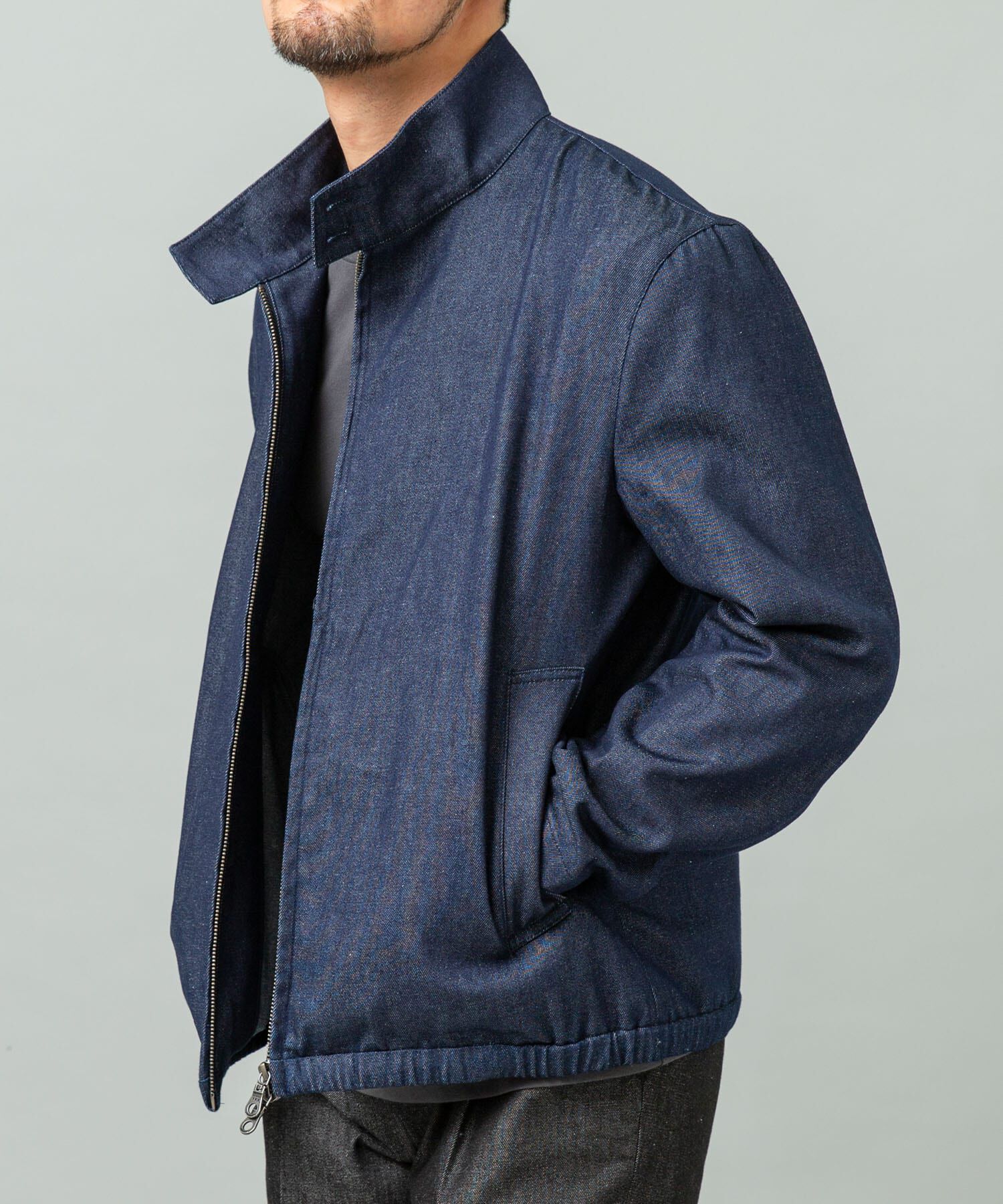 URBAN RESEARCH ROSSO「『WEB限定』デニムスタンドブルゾン」|ブルゾン・スタジャン|